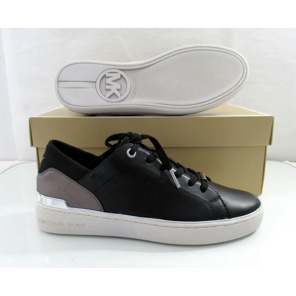 Women's Shoes Michael Kors Scout Lace Up Sneaker MK Logo Scuba Black Size 7 - Picture 8 of 9